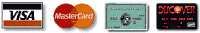 Visa, Mastercard, American Express and Discovery