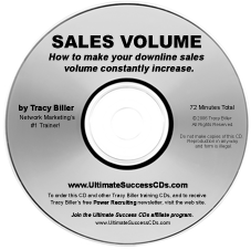 Network Marketing MLM Sales Volume CD by Tracy Biller